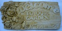 Plaque - Roses Welcome To Our Garden