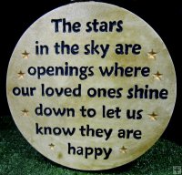 Memorial - Plaque The Stars In The Sky Are Openings Where Our Love Ones Shine
