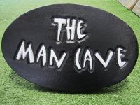 Hand Painted - Plaque Man Cave Oval