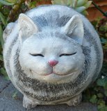 Hand Painted - Statue Cat Fat