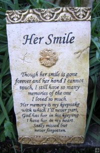 Memorial - Plaque Her Smile Large Rectangle