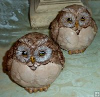 Hand Painted - Statue Owl Puffer Small