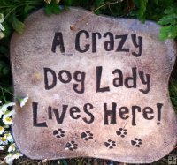 Hand Painted - Plaque A Crazy Dog Lady Lives Here