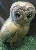 Hand Painted - Statue Owl Smooth Large