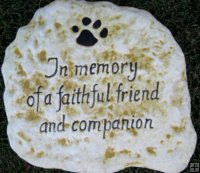 Memorial - Pet In Loving Memory Of A Faithful Friend And Companion