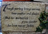 Hand Painted - Plaque Though Parting Brings Sorrow