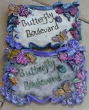 Hand Painted - Plaque Butterfly Boulevard