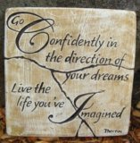 Hand Painted - Plaque Go Confidently