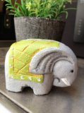 Hand Painted - Statue Elephant Business Card Holder