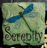 Hand Painted - Plaque Dragonfly Serenity Hand Painted,Sequined,Stoned