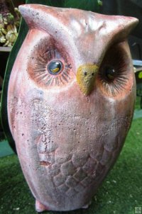 Hand Painted - Statue Owl Contemporary Large