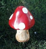 Hand Painted - Statue Mushroom Small Staked
