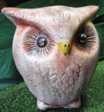 Hand Painted - Statue Owl Contemporary Small