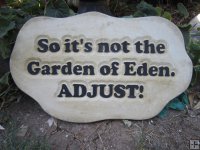 Plaque So Its Not the Garden Of Eden Adjust!