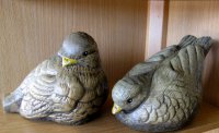 Hand Painted - Statue Birds Medium Set Of 2