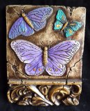 Hand Painted - Plaque Butterflies Rectangle Medium