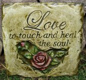 Hand Painted - Plaque Rose Love To Touch And Heal The Soul