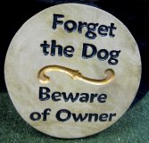 Hand Painted - Plaque Never Mind The Dog Beware Of The Kids And Be Very Affraid Of The Wife