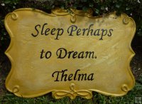 Hand Painted - Plaque Memorial Thelma