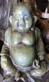 Statue - Buddha Happy Sitting Smooth Medium