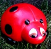 Hand Painted - Statue Lady Bug Large