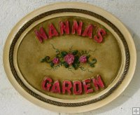 Hand Painted - Plaque Nannas Garden