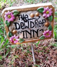 Fairy Sign Dew Drop Inn Stake