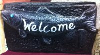 Hand Painted - Plaque Fish Welcome