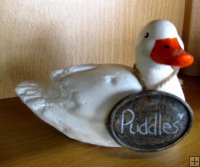 Hand Painted - Statue Duck Pond Small