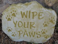 Hand Painted - Plaque Wipe Your Paws