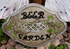 Hand Painted - Plaque Beer Garden