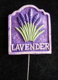 Hand Painted - Stake Herb Small Lavender