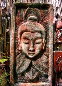 Plaque - Buddha Head Rectangle Long