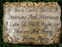 Memorial - Plaque If Tears Could Build A Stairway Rectangle