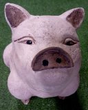 Hand Painted - Statue Pig Large