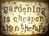 Hand Painted - Plaque Gardening Is Cheaper Than Therapy Small Rectangle
